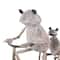 23.5" Frog Duo on Bicycle Metal Garden Sculpture with Gold Accents
